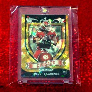 Trevor Lawrence Gold Ice Refractor Crusade Rookie Card